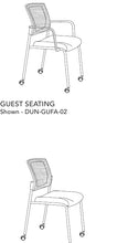 Load image into Gallery viewer, HDL Jupiter Dune Fabric Guest Chair manufacturer configuration illustration