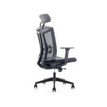 Load image into Gallery viewer, Echo Task Chair - ECO HBPU BL back iso; Heartwood manufacturer photograph