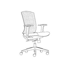 Load image into Gallery viewer, HDL Jupiter Echo Mid-Back Fabric Task Chair manufacturer configuration illustration