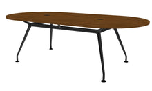 Load image into Gallery viewer, INV-RT9648-MUP-BWBL Upscale complete table – Black Walnut (BW) with black legs