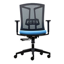 Load image into Gallery viewer, HDL Echo Mid-Back Task Chair, Blue Fabric Seat/Grey Mesh Back