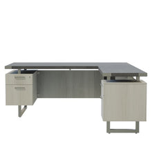 Load image into Gallery viewer, Mirella™ L-Shaped Configuration Desk, BF/BF - Stone Gray