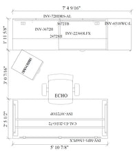 Load image into Gallery viewer, Workstation Height Adjustable Layout 1