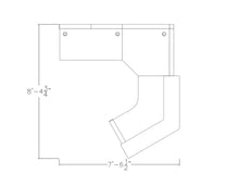 Load image into Gallery viewer, 120 Degree Modern Reception Cubicle | Sapphire Cubicle System | 7x9x65″-39″H