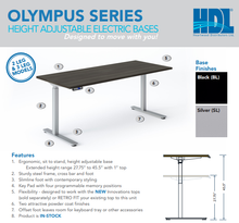 Load image into Gallery viewer, Sit Stand Desk/ Height Adjustable Desk 30"x60" - meofficesale.com