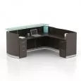 Load image into Gallery viewer, Medina L-Shaped Reception desk with BBF and FF Pedestals – 3 Laminates Available