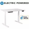 Load image into Gallery viewer, 48″W Electric Sit-Stand Desk With Led Touch Display – White Frame And White Top height adjustable