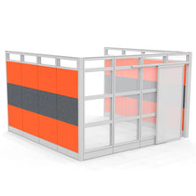 Load image into Gallery viewer, Collaboration Rooms Divider | Sapphire Wall System | 12'5"Dx12'4"Wx95"H
