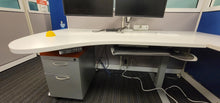 Load image into Gallery viewer, Used Sit Stand Desk White Top/Silver Base
