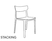 Load image into Gallery viewer, HDL Jupiter Toughlite Chloe UV-Resistant Stacking Chair manufacturer configuration illustration
