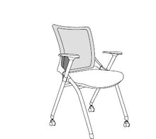 Load image into Gallery viewer, HDL Jupiter Hadley Nesting Guest / Training Chair - Pack of 2 manufacturer configuration illustration
