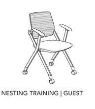Load image into Gallery viewer, HDL Jupiter Hestia Nesting Guest / Training Chair - Pack of 2 manufacturer configuration illustration
