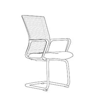 Load image into Gallery viewer, HDL Jupiter Lexi Mesh-Back Guest Chair - Pack of 2 manufacturer configuration illustration
