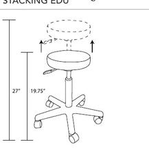 Load image into Gallery viewer, HDL Jupiter Mobile Stool manufacturer configuration illustration
