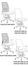 Load image into Gallery viewer, HDL Jupiter Pontus Drafting Chair manufacturer configuration illustration
