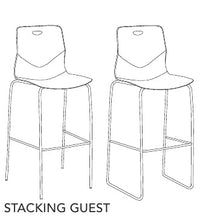 Load image into Gallery viewer, HDL Jupiter Zuma Bar-Height Chair - Pack of 4 manufacturer configuration illustration
