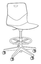 Load image into Gallery viewer, HDL Jupiter Zuma Drafting Chair manufacturer configuration illustration
