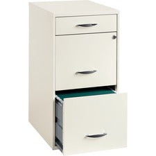 Lorell SOHO White 3-drawer File Cabinet