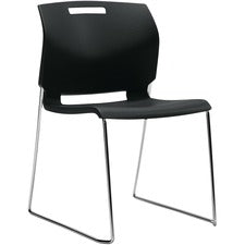 Global Popcorn Armless Chair, Polypropylene Seat & Back