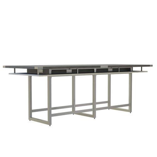 Mirella™ Conference Table, Standing-Height, 10’ - Stone Gray