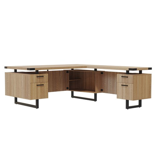 Mirella™ L-Shaped Configuration Desk, BF/BF - Sand Dune