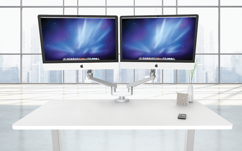 Edge-Max-Dual Heavy duty dual monitor arm
