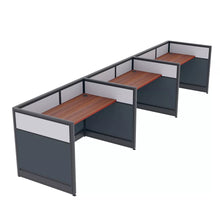 Load image into Gallery viewer, 3-Person Call Center Cubicles Divider | Emerald Cubicle Collection | 3x5x39&quot;H
