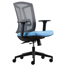 Load image into Gallery viewer, HDL Echo Mid-Back Task Chair, Blue Fabric Seat/Grey Mesh Back
