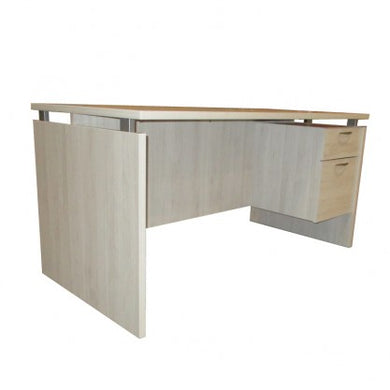 Mira Large Single Pedestal Desk - meofficesale.com