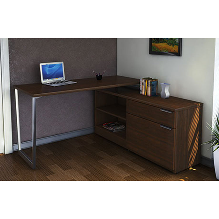 Workscape Lite L-Shape Desk with Storage Return - meofficesale.com