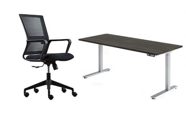 Combo Deal Task Chair + Height Adjustable Desk