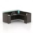 Load image into Gallery viewer, Medina L-Shaped Reception desk with BBF and FF Pedestals – 3 Laminates Available
