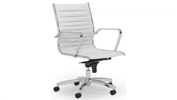 White Midback Metro Executive Chair - meofficesale.com