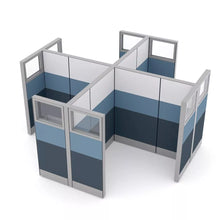 Load image into Gallery viewer, 4-Person Office Divider Cubicle Walls | Sapphire Cubicle System | 5&#39;x5&#39;x65&quot;H
